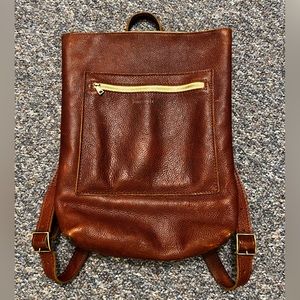 Portland Leather Laptop Backpack - Nutmeg